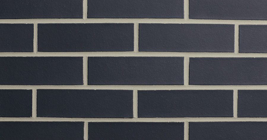 glen-gery black klaycoat brick with grey mortar or grout from i-xl building products